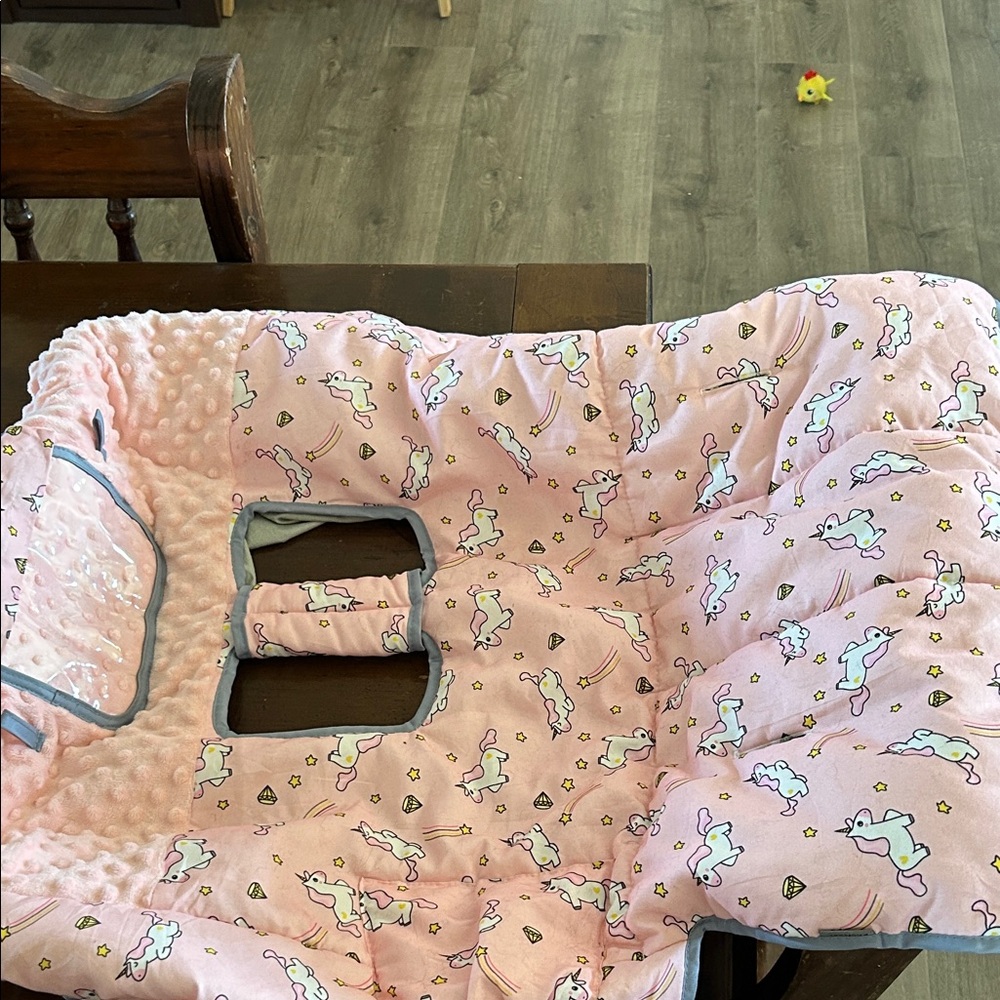Pink Unicorn Shopping Cart Cover